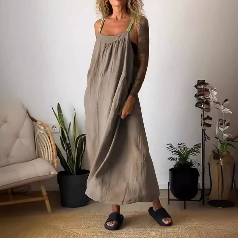 Essara Cotton Linen Sling Dress Product Image 12