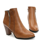 Eva Vegan Leather Retro Boots (Black 4) - | Zavonix