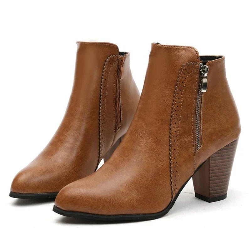 Eva Vegan Leather Retro Boots (Black 4) - | Zavonix