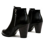Eva Vegan Leather Retro Boots (Brown 4) - | Zavonix