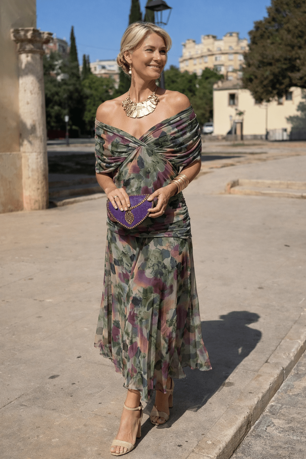 Evangeline Draped Maxi Dress product image 4