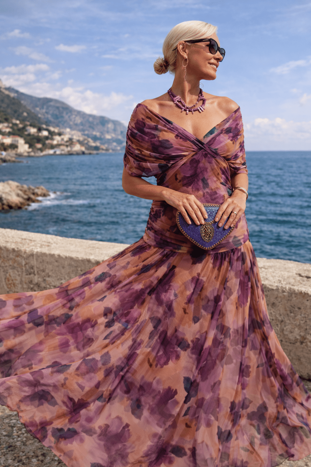 Evangeline Draped Maxi Dress product image 8
