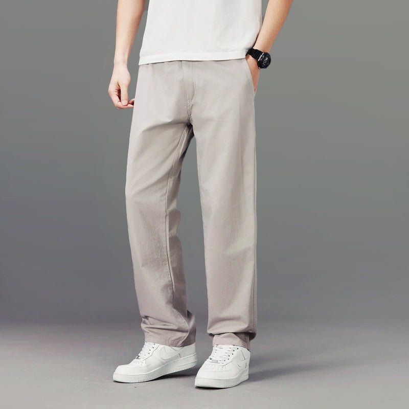 Effortlessly Elegant Casual Pants (Light Gray S) - Pants | Zavonix