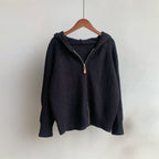 ELLA HOODED CARDIGAN (Black XS) - | Zavonix
