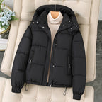 Evelyn Women's Puffer Jacket | Quilted Warmth, Detachable Hood 4