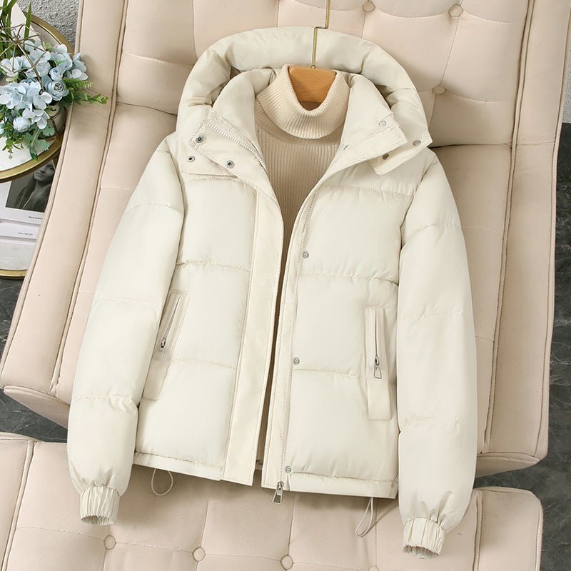 Evelyn Women's Puffer Jacket | Quilted Warmth, Detachable Hood 0