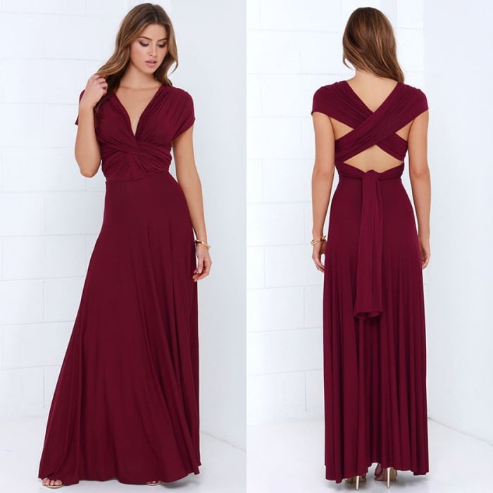 Everline Convertible Maxi Wrap Dress Product Image 02