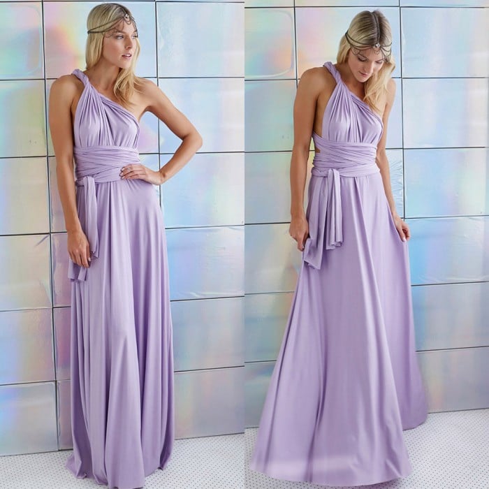 Everline Convertible Maxi Wrap Dress Product Image 03