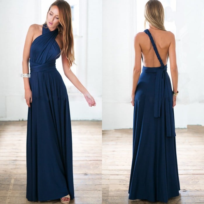 Everline Convertible Maxi Wrap Dress Product Image 04