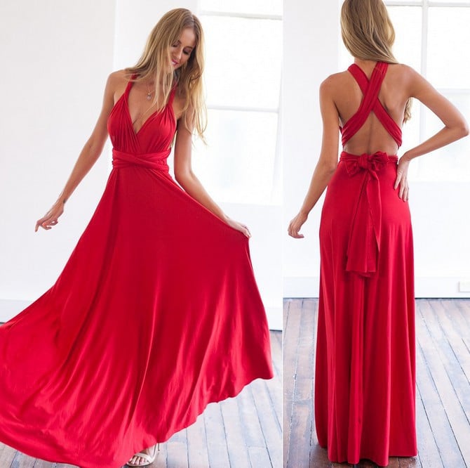 Everline Convertible Maxi Wrap Dress Product Image 08