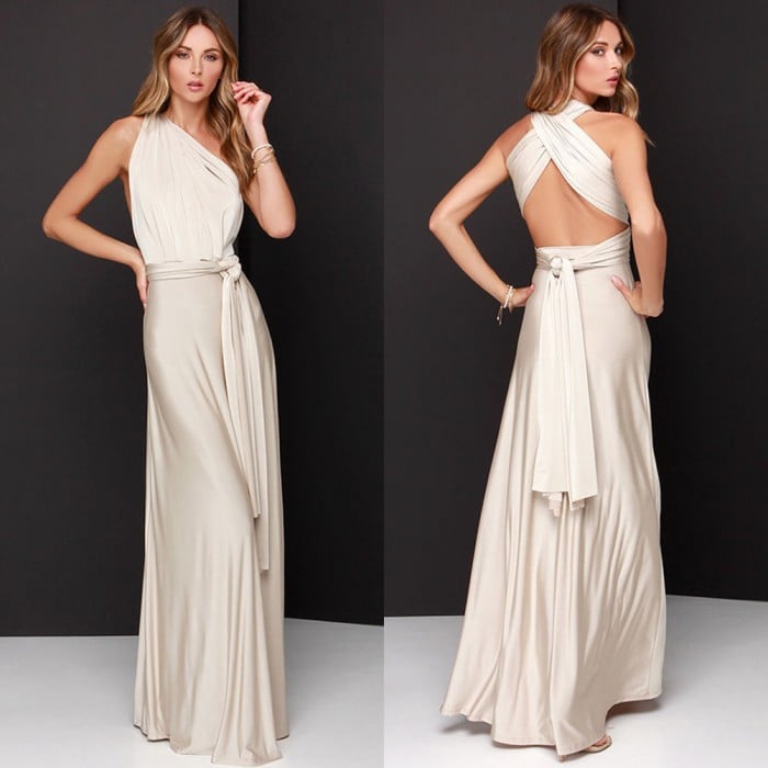Everline Convertible Maxi Wrap Dress Product Image 09