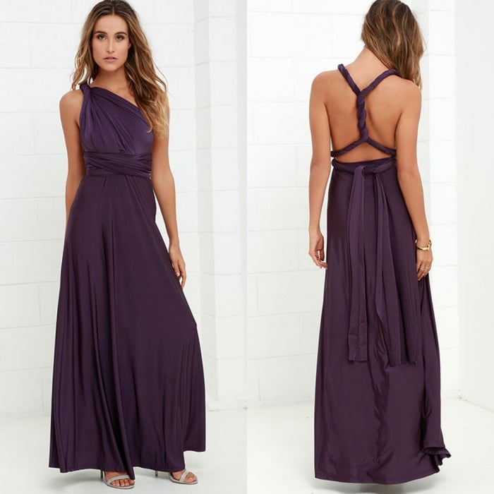 Everline Convertible Maxi Wrap Dress Product Image 12