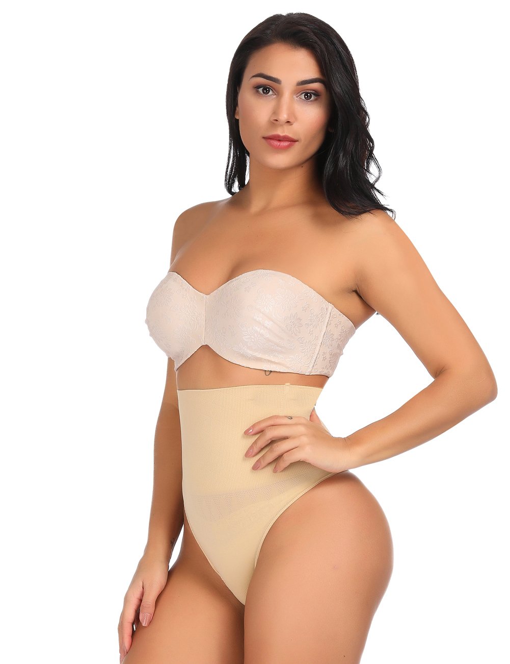 Every - Day Tummy Control Thong (Buy 1 Get 1 FREE) (2ps Beige (Buy 1 Get 1) S (40kg - 50kg/UK6 - 8)) - | Zavonix