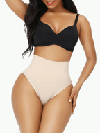 Every - Day Tummy Control Thong (Buy 1 Get 1 FREE) (2ps Beige (Buy 1 Get 1) S (40kg - 50kg/UK6 - 8)) - | Zavonix