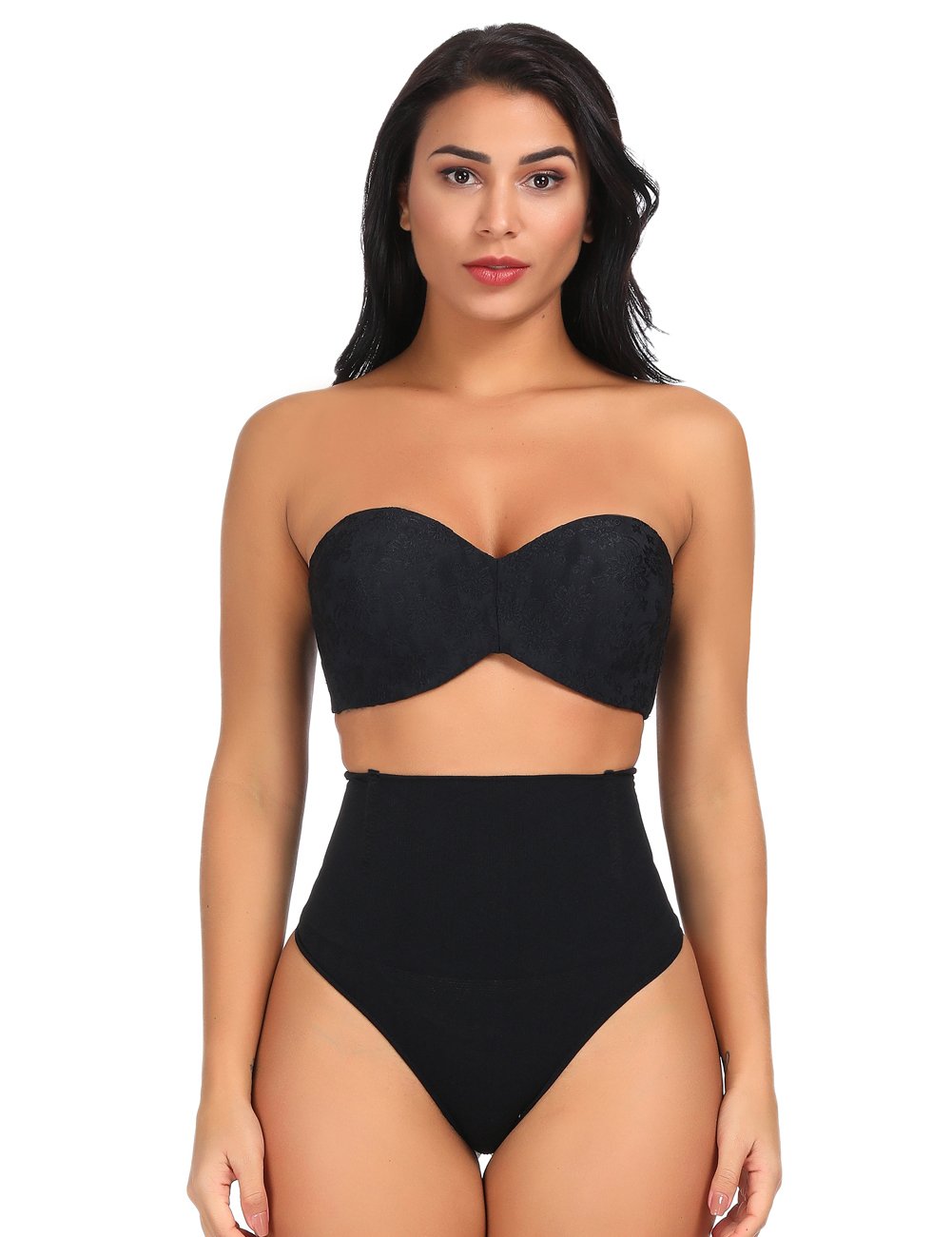 Every - Day Tummy Control Thong (Buy 1 Get 1 FREE) (2ps Black (Buy 1 Get 1) S (40kg - 50kg/UK6 - 8)) - | Zavonix