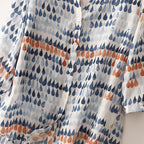 Lightweight Linen Blouse with Hand-Dipped Unique Color and Swingy Fit