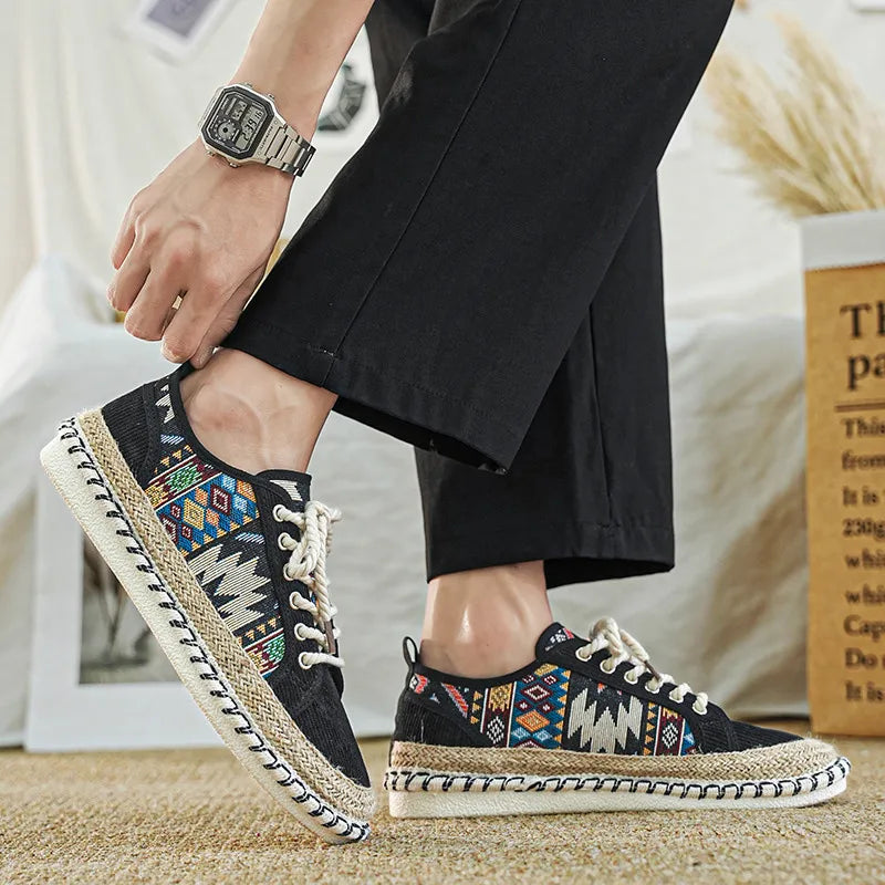Trek Sneakers | Lightweight Canvas, Tribal-Inspired Design