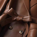 Eli Women's Leather Coat | Authentic Bovine, Artistic Design