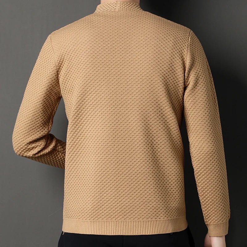Fabio Morello Jacquard Sweater (Desert Camel XS) - | Zavonix