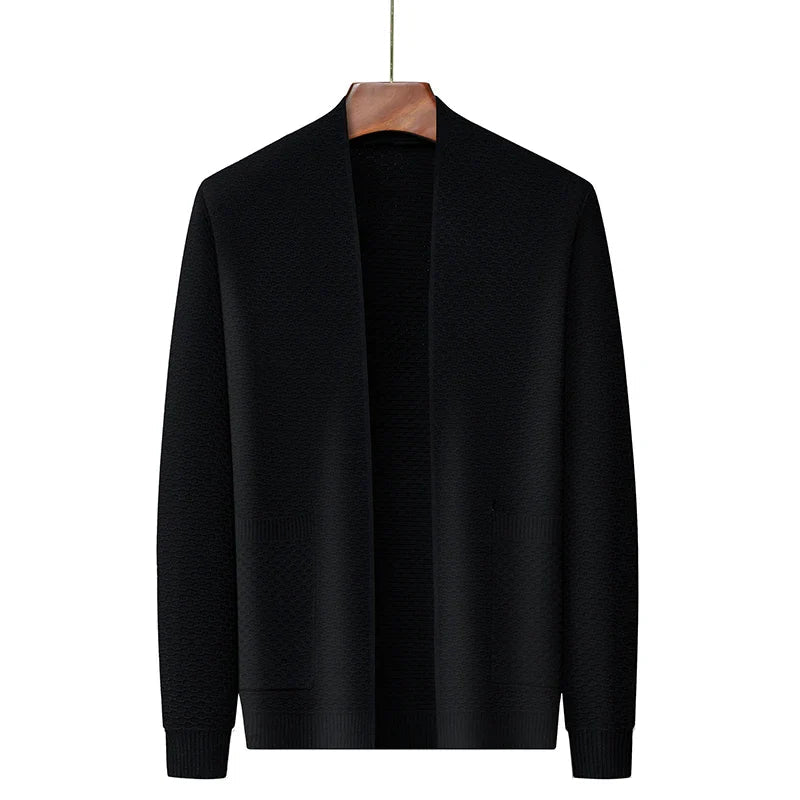 Fabio Morello Jacquard Sweater (Jet Black XS) - | Zavonix