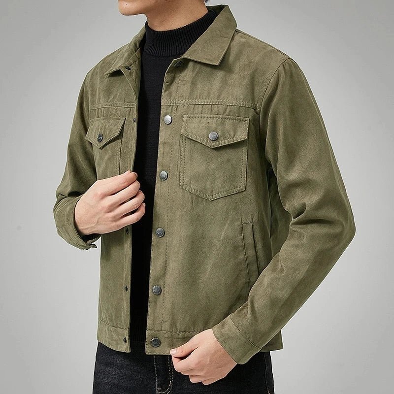 Fabio™ Nubuck Leather Jacket (Green XS) - Jacket | Zavonix