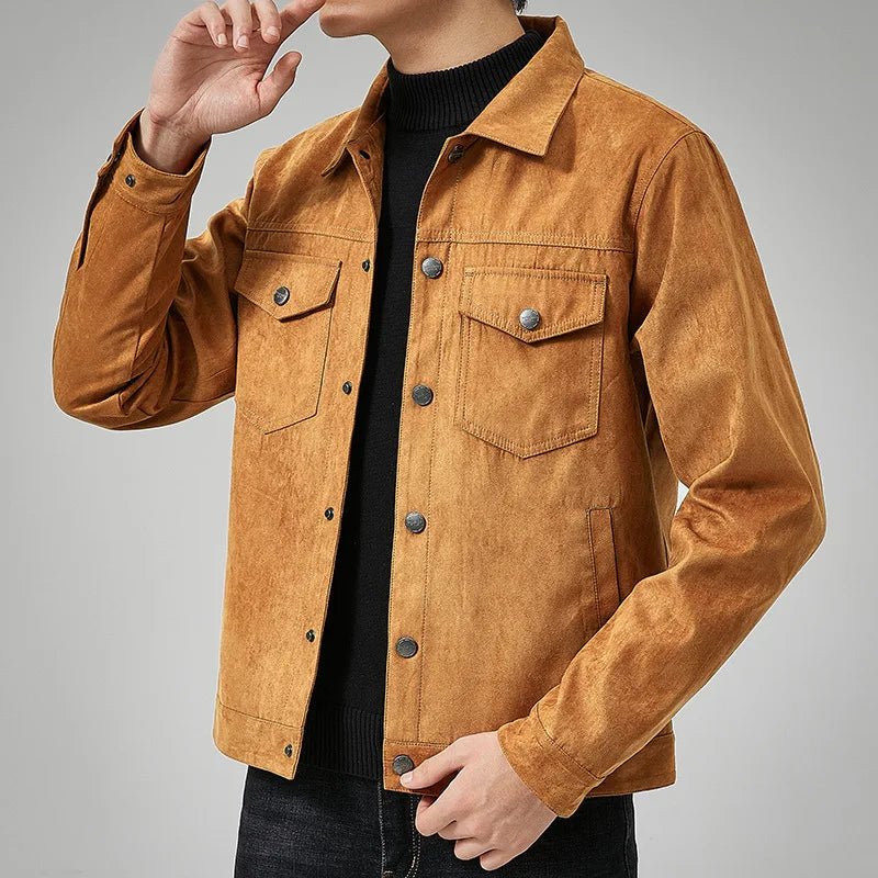 Fabio™ Nubuck Leather Jacket (Khaki XS) - Jacket | Zavonix