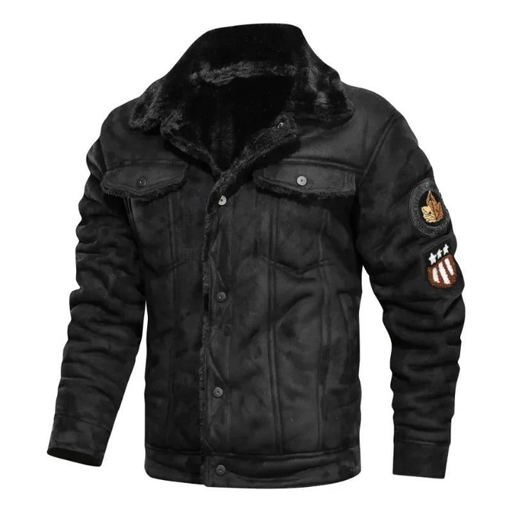Falkenhurst Fleece-Collar Leather Jacket product image 5