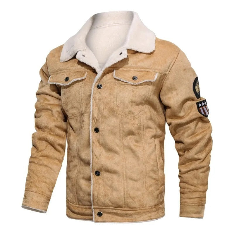 Falkenhurst Fleece-Collar Leather Jacket product image 7