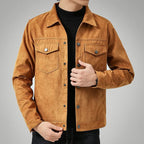 Fabio™ Nubuck Leather Jacket (Khaki XS) - Jacket | Zavonix