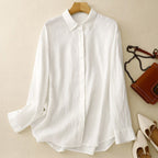 FeatherFlex™ Linen Shirt — Stay Cool and Sharp from Dawn to Dusk (White XS) - | Zavonix