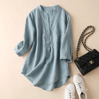 Featherlight Linen Shirt™ — Stay Sweat - Free and Command Attention All Day (Blue XS) - | Zavonix