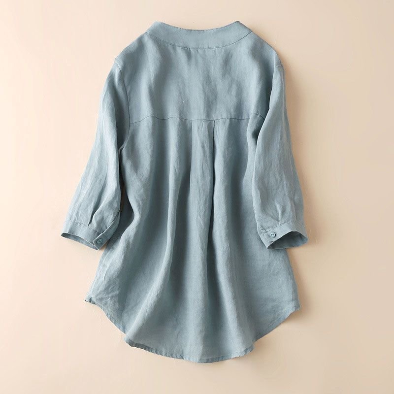 Featherlight Linen Shirt™ — Stay Sweat - Free and Command Attention All Day (White XS) - | Zavonix