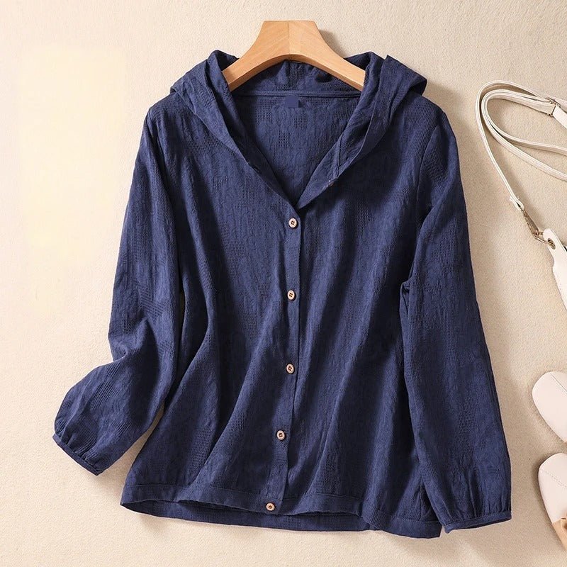 FeatherWeave™ Hoodie — Feel the Airy Luxury That Hugs You in Soothing Comfort All Day (Navy Blue XS) - | Zavonix