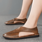 Fernando Leather Sandals (Brown 5) - | Zavonix
