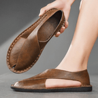 Fernando Leather Sandals (Brown 5) - | Zavonix