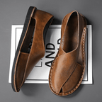 Fernando Leather Sandals (Brown 5) - | Zavonix