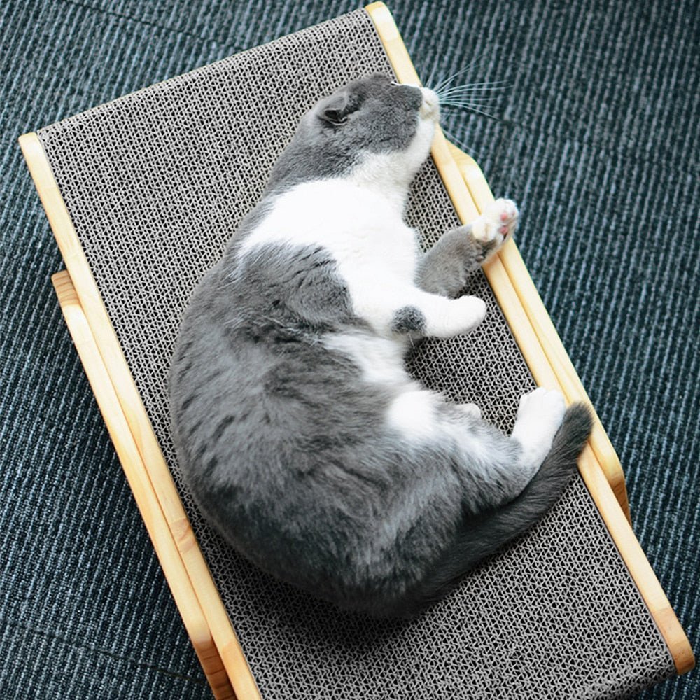 Felinora — 3-in-1 Wooden Cat Lounge Bed with Scratching Post