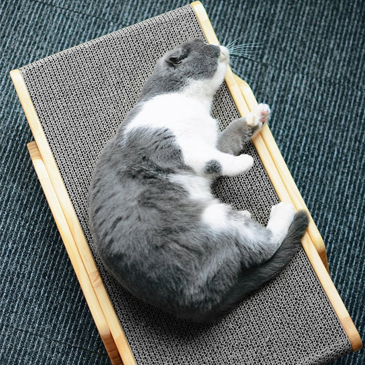 Felinora — 3-in-1 Wooden Cat Lounge Bed with Scratching Post