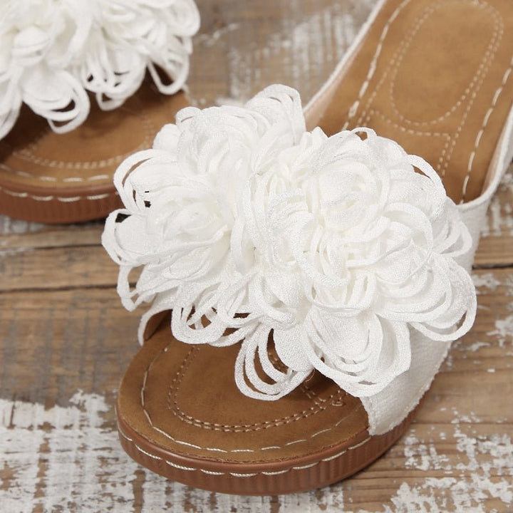 Fernvale Flower Accent Wedge Sandals Product Image 05
