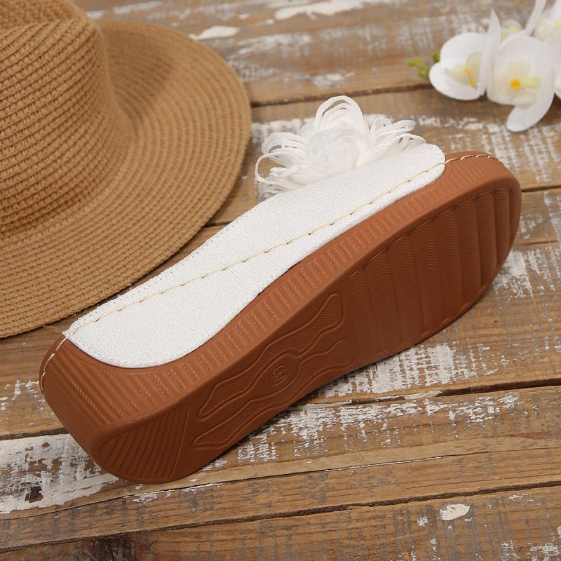 Fernvale Flower Accent Wedge Sandals Product Image 06