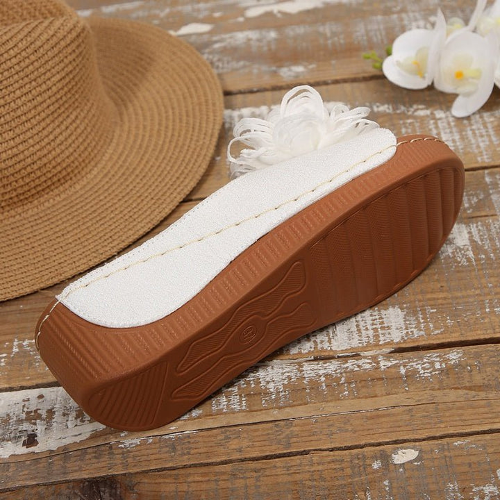 Fernvale Flower Accent Wedge Sandals Product Image 06