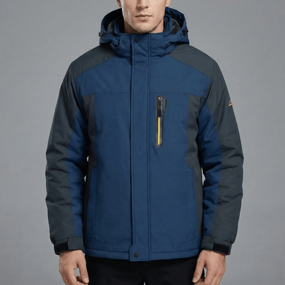 معطف فيروز للرجال | دفء فائق، قماش مقاوم للعوامل الجوية