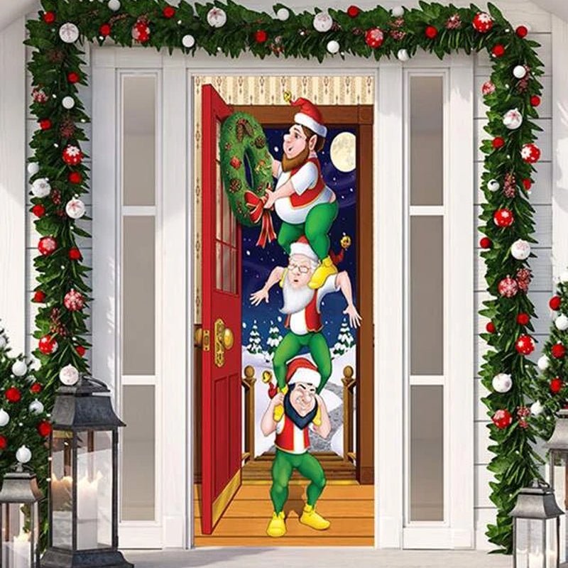FestiveFront Door Cover™ — Turn Every Entrance into an Instant Holiday Showstopper (1 ) - Christmas | Zavonix