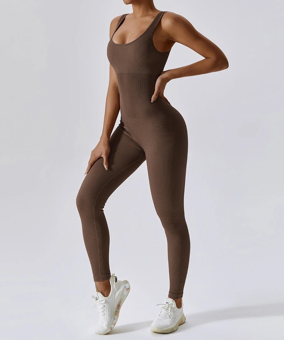 FierceFit Bodysuit™ — Harness Unstoppable Confidence and Comfort That Moves With You (BROWN M) - | Zavonix