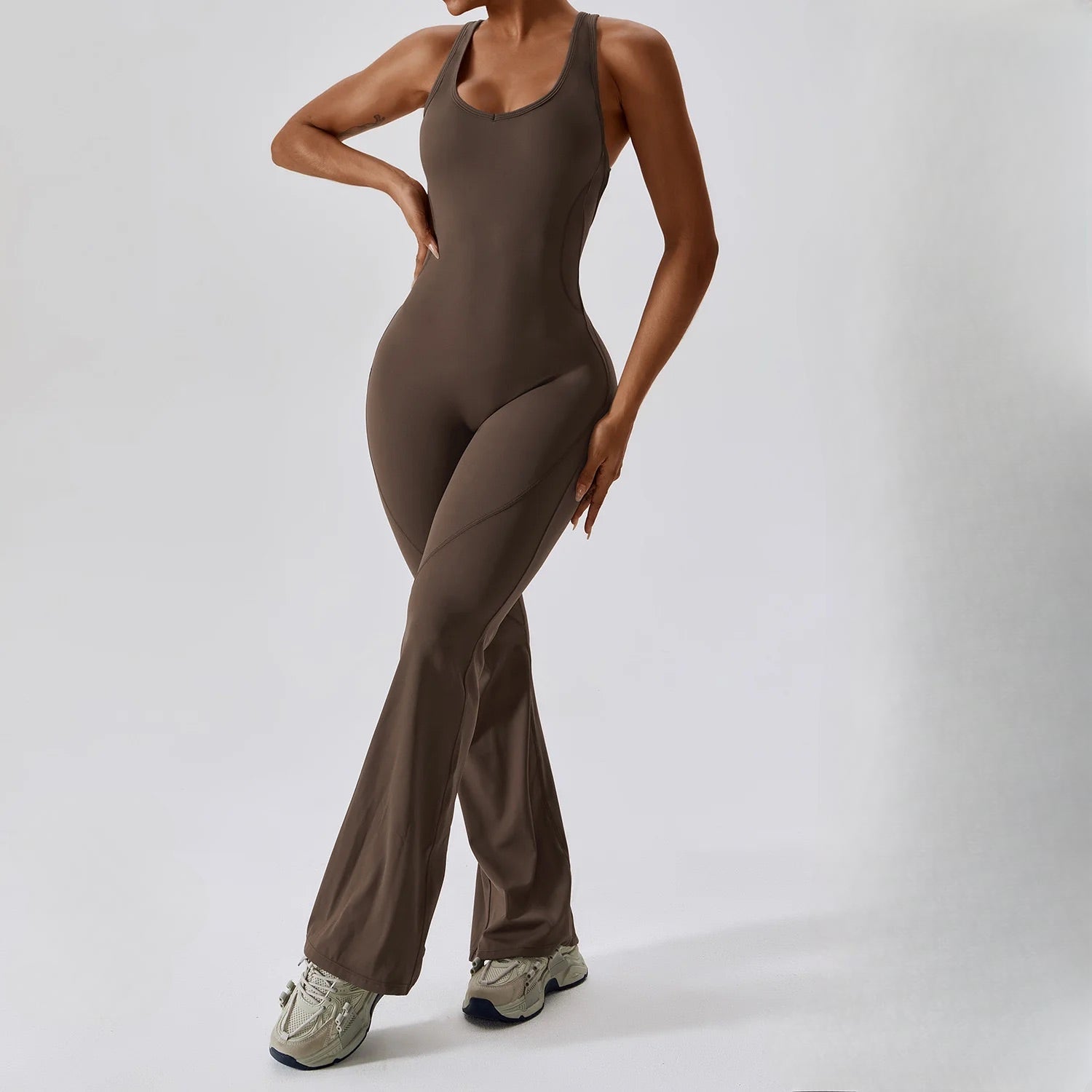 FierceFit Bodysuit™ — Harness Unstoppable Confidence and Comfort That Moves With You (BROWN M) - | Zavonix