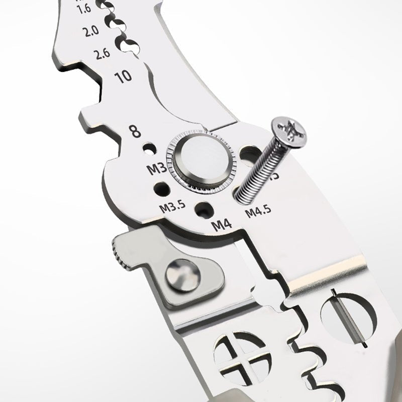 Filo Wire Tool | 3-in-1 Wire Stripper, Cutter, Crimper - Durable Carbon Steel