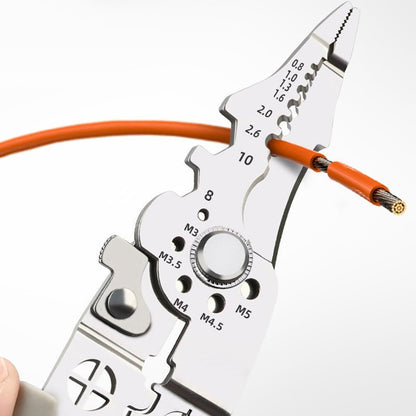 Filo Wire Tool | 3-in-1 Wire Stripper, Cutter, Crimper - Durable Carbon Steel