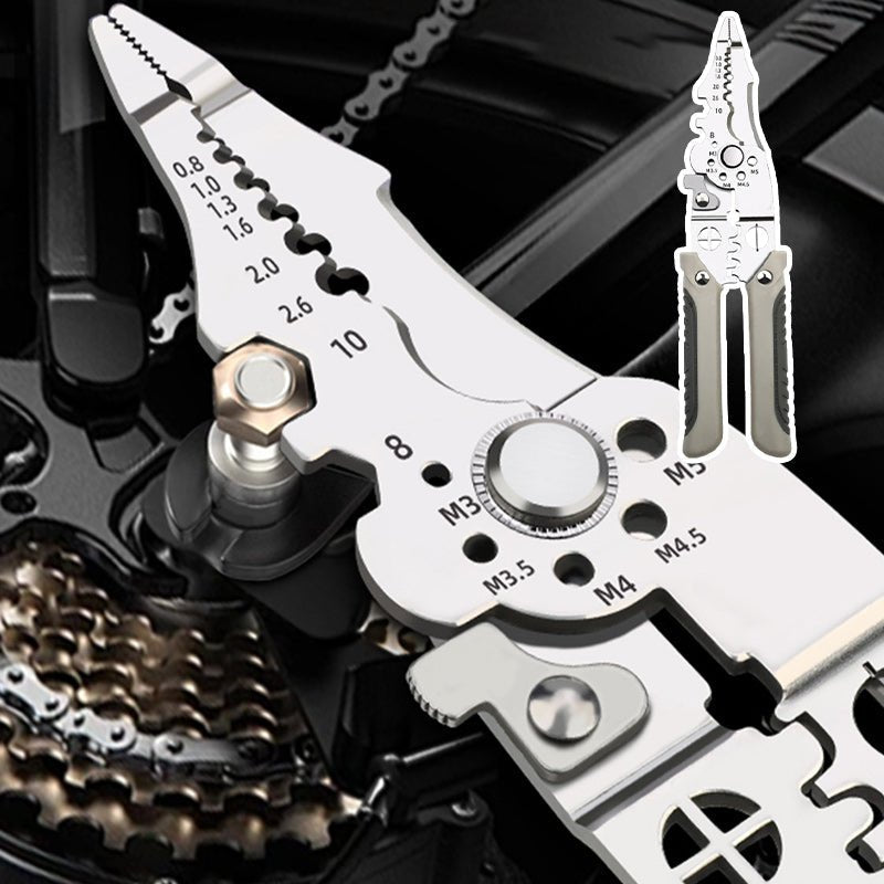 Filo Wire Tool | 3-in-1 Wire Stripper, Cutter, Crimper - Durable Carbon Steel