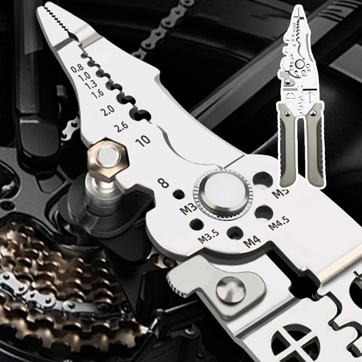 Filo Wire Tool | 3-in-1 Wire Stripper, Cutter, Crimper - Durable Carbon Steel