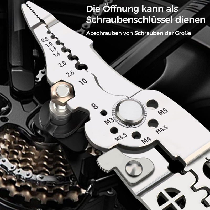 Filo Wire Tool | 3-in-1 Wire Stripper, Cutter, Crimper - Durable Carbon Steel
